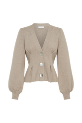Beverly Knit Cinched Cardigan - Oak